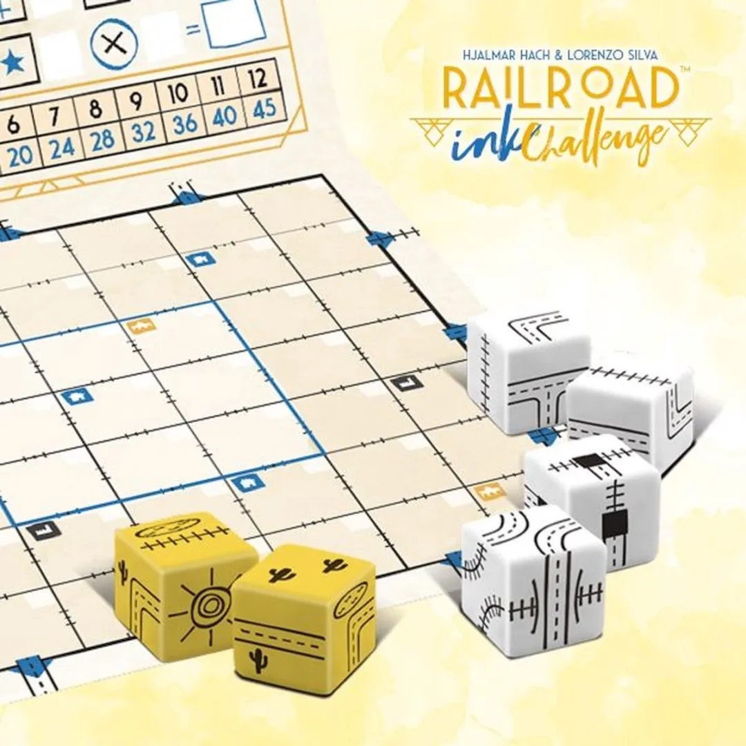 White Goblin Games Railroad Ink Goudgeel WGG2118 Dobbelspel - 1-4 Spelers