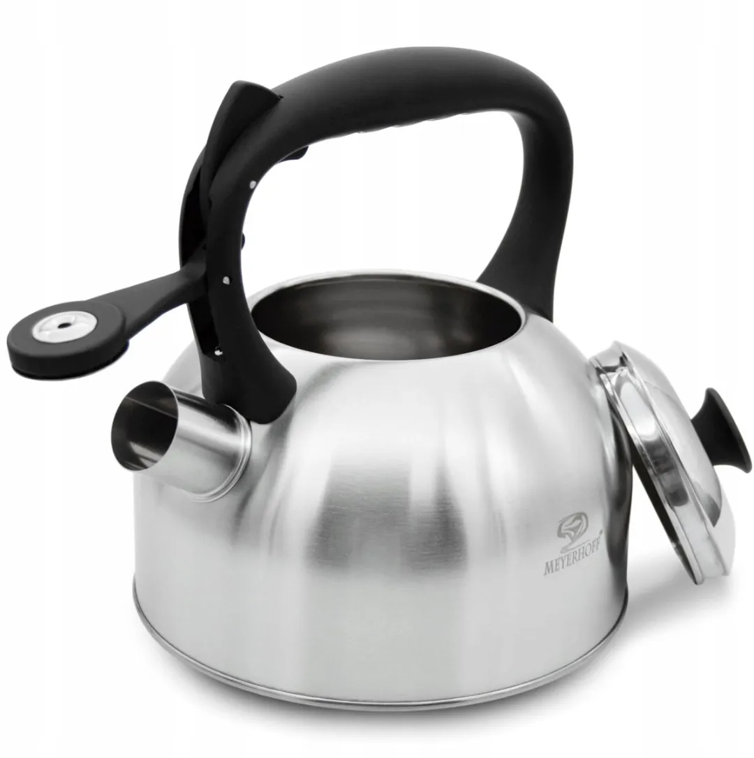 Meyerhoff RVS fluitketel 2,5 liter MH-4156D – Inductie fluitketel voor gas en inductie – Zilverkleurig – Tijdloos en elegant design