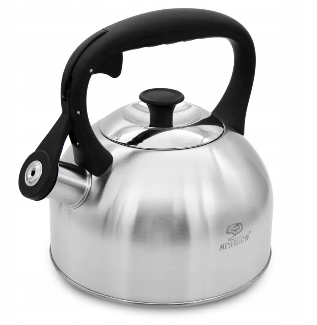 Meyerhoff RVS fluitketel 2,5 liter MH-4156D – Inductie fluitketel voor gas en inductie – Zilverkleurig – Tijdloos en elegant design