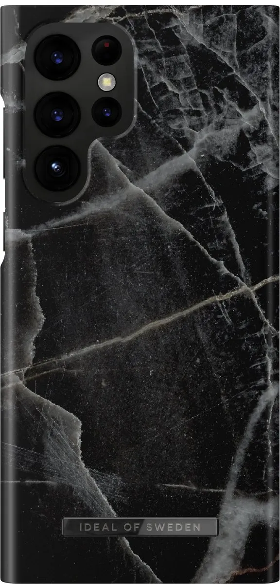 iDeal of Sweden Fashion Case Samsung Galaxy S22 Ultra Black Thunder Marble - afbeelding 3 van 5