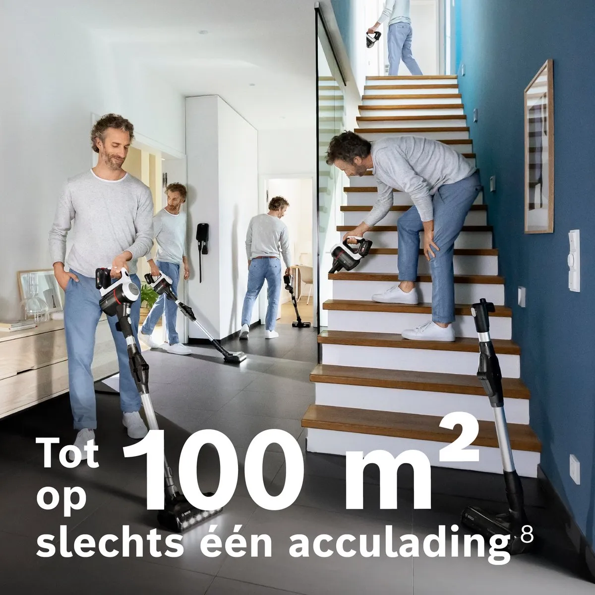 Bosch Unlimited 7 BBS711W Steelstofzuiger - Wit