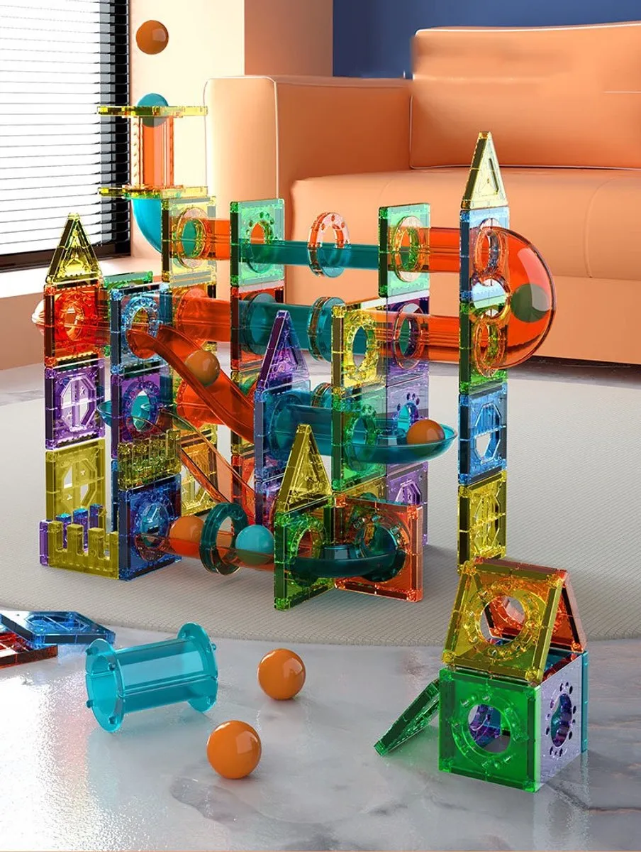 Eco Toys Knikkerbaan Magnetisch HC560254 - 105 Stuks - Multicolor
