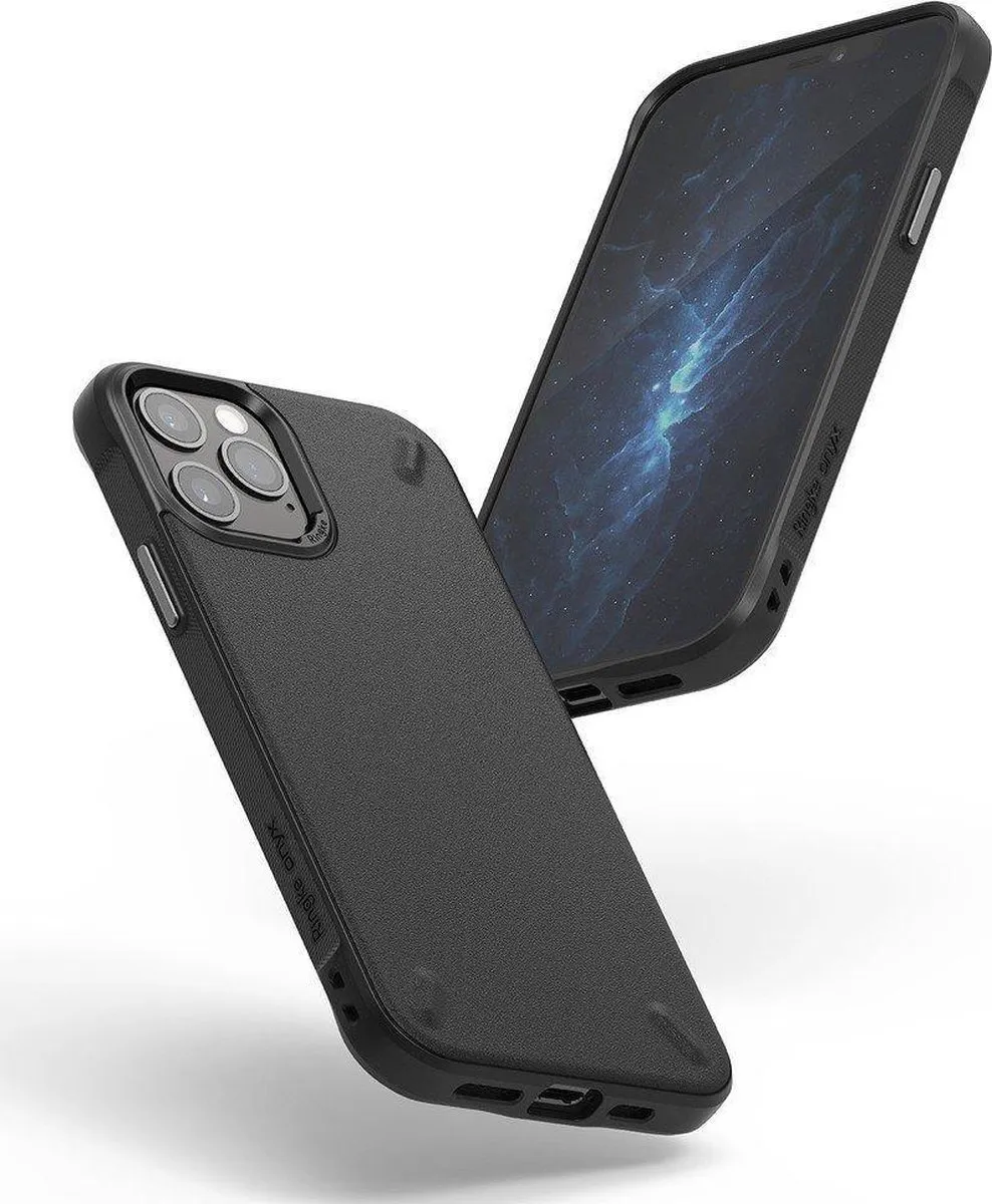 Ringke Onyx Durable TPU Hoes iPhone 12/12 Pro - Zwart