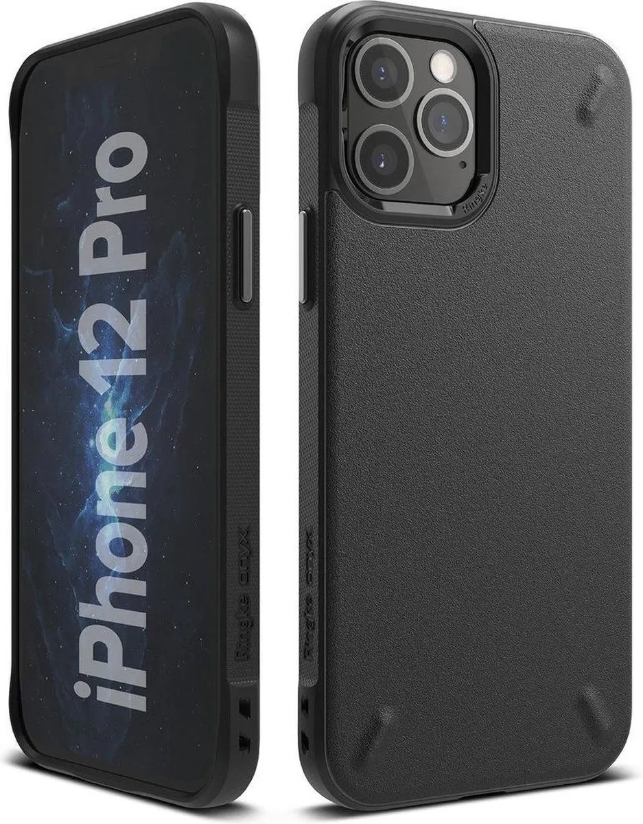 Ringke Onyx Durable TPU Hoes iPhone 12/12 Pro - Zwart