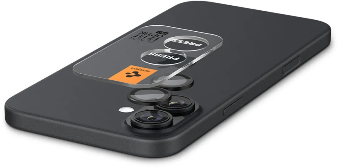 Spigen Optik Pro EZ Fit iPhone 16/16 Plus Camera Beschermer - 2 Stuks - Zwart