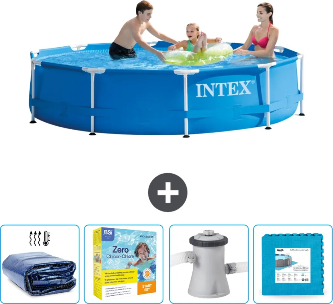 Intex 28200NP-Blauw Rond Frame Zwembad 305x76cm - Blauw - afbeelding 4 van 6