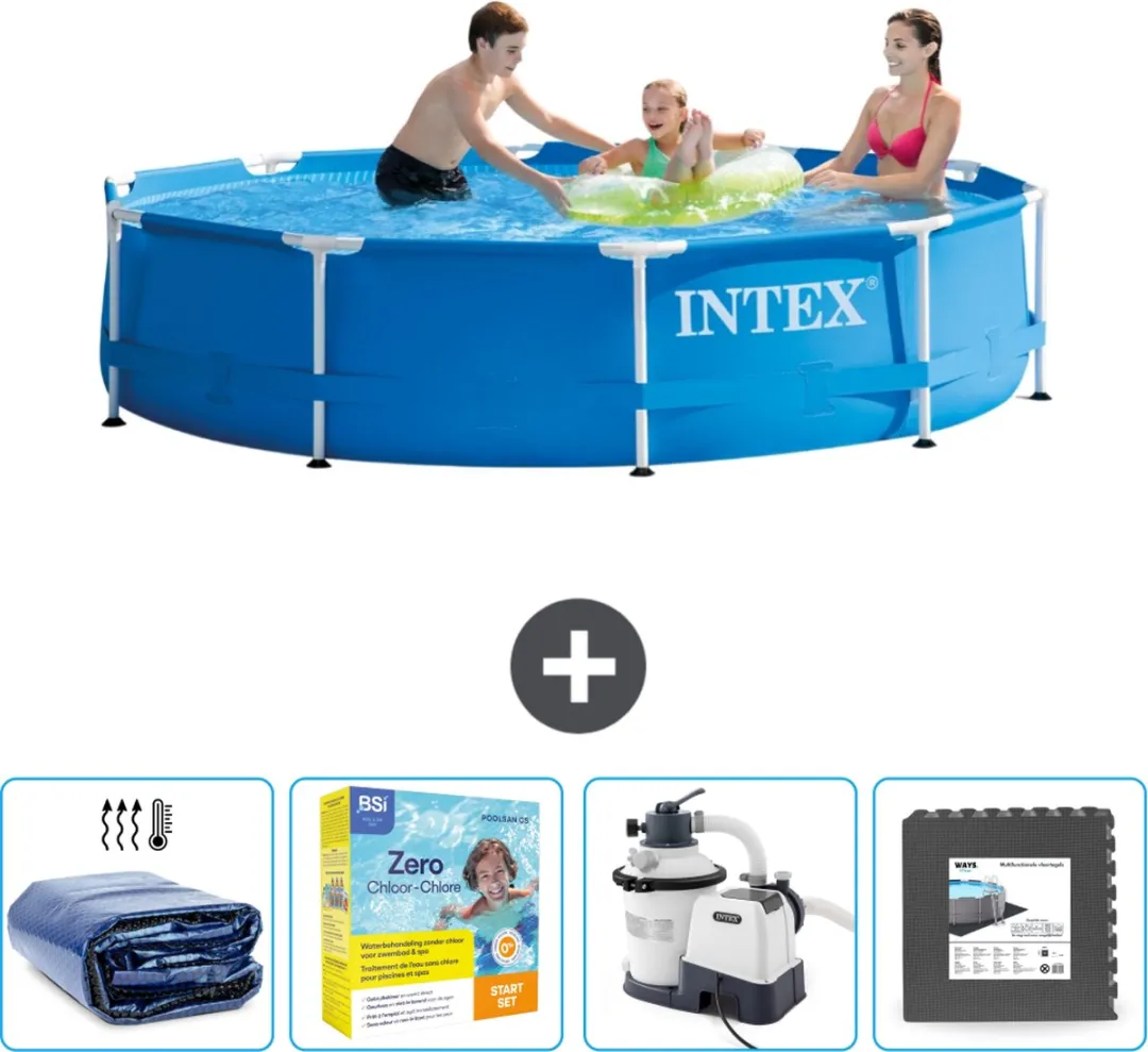 Intex 28200NP-Blauw Rond Frame Zwembad 305x76cm