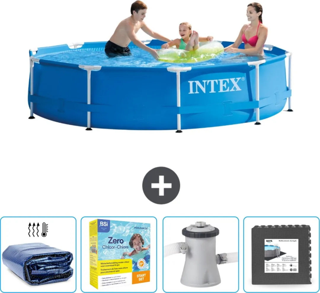 Intex 28200NP-Blauw Rond Frame Zwembad 305x76cm - Blauw - afbeelding 3 van 6