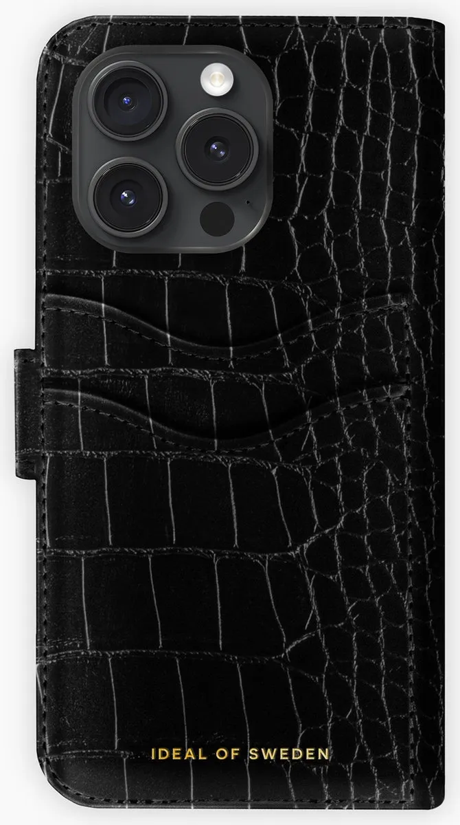 iDeal of Sweden Magnet Wallet IDMWP-I2467P-334 - iPhone 16 Pro Max - 6 Pasjes - Black Croco - afbeelding 6 van 6