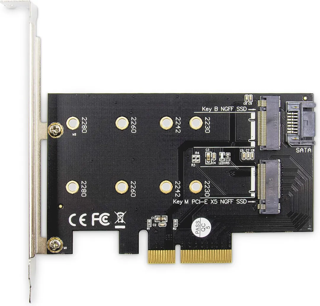 Digitus DS-33170 PCI Card M.2 NVMe - Kleurloos