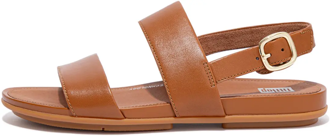 FitFlop Damen Sandalen Gracie Leather Back-Strap Sandals EB1 Light Tan-41