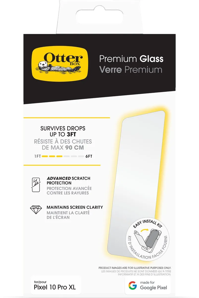 OtterBox Premium Glass Screenprotector Google Pixel 10 Pro XL - Transparant