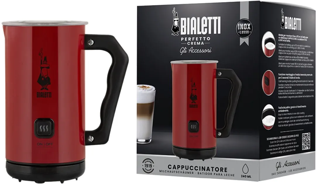 Bialetti MKF02 Automatische melkopschuimer Rood