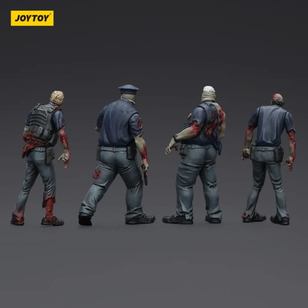 Joy Toy (CN) Zombie Dark Source Action Figuur 4-Pack Police (Male) 8 cm Action Figuur