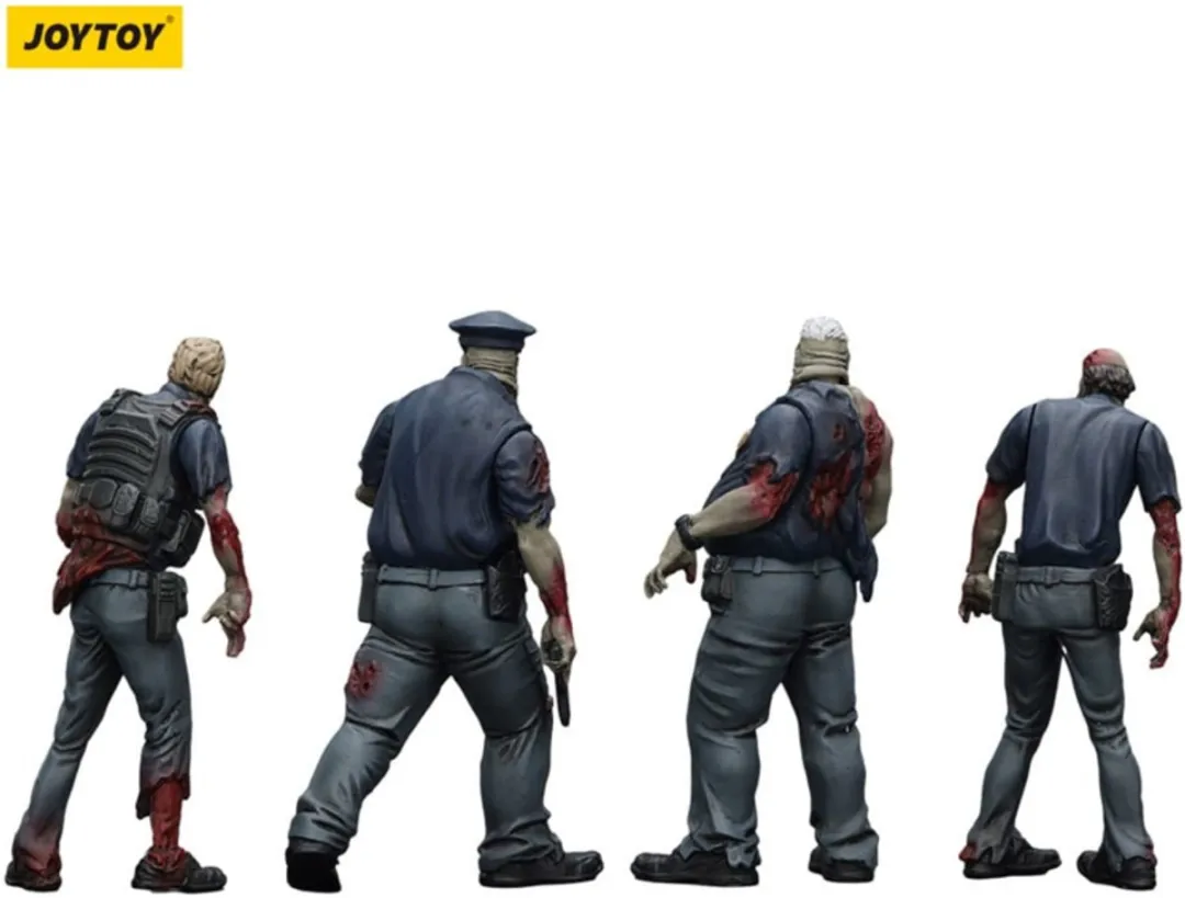 Joy Toy (CN) Zombie Dark Source Action Figuur 4-Pack Police (Male) 8 cm Action Figuur