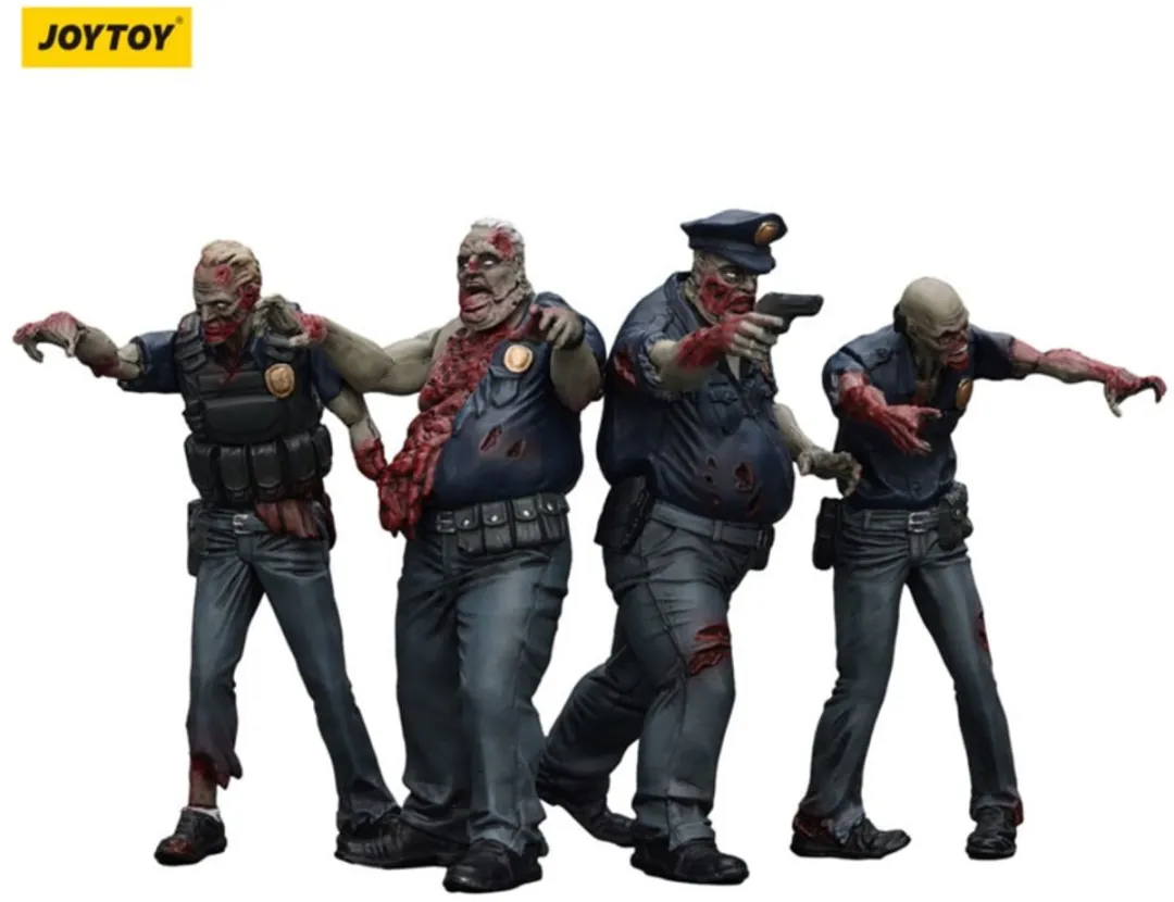 Joy Toy (CN) Zombie Dark Source Action Figuur 4-Pack Police (Male) 8 cm Action Figuur