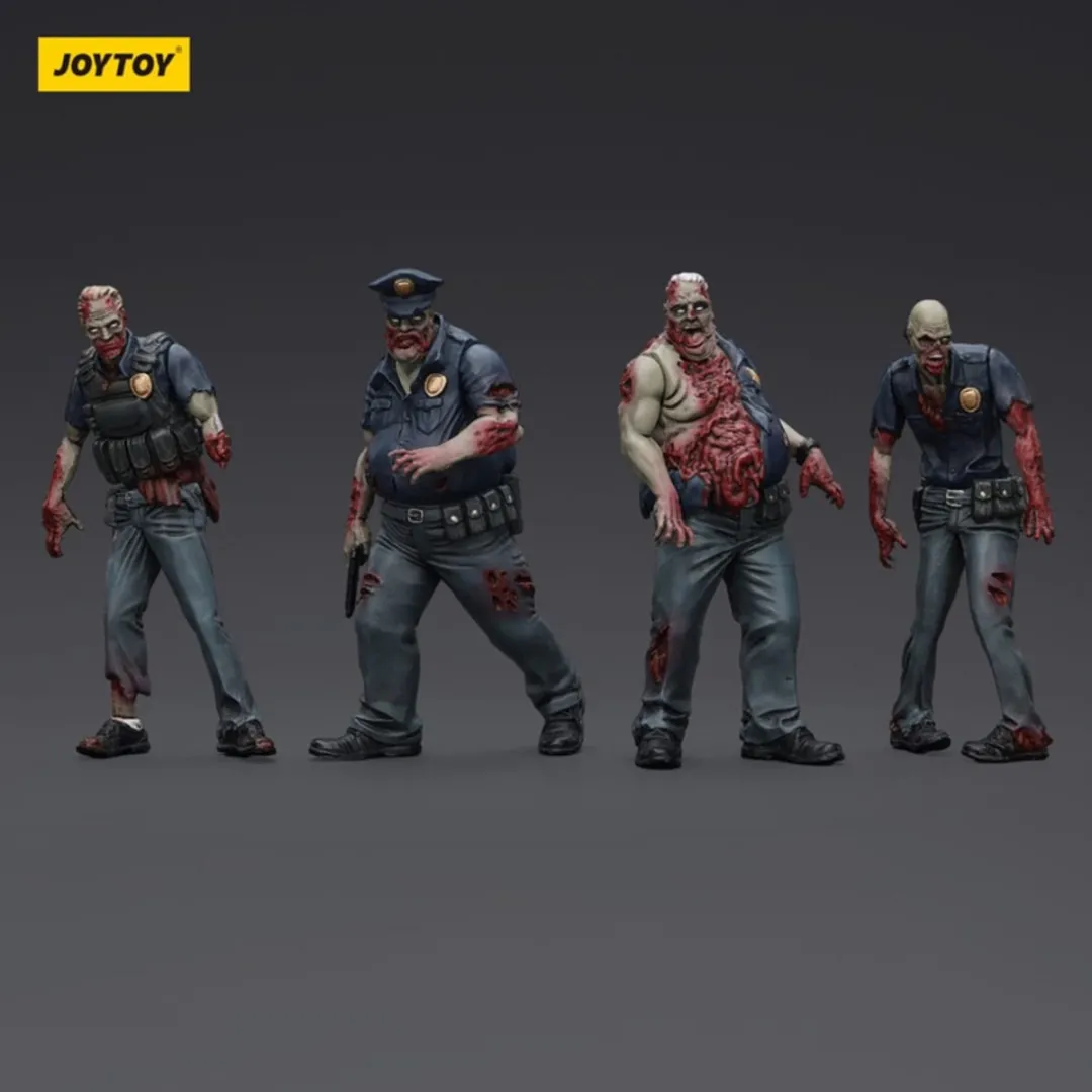 Joy Toy (CN) Zombie Dark Source Action Figuur 4-Pack Police (Male) 8 cm Action Figuur