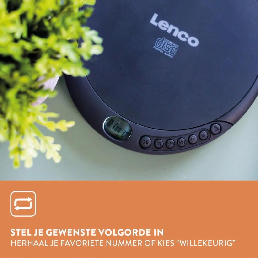 Lenco CD-010 Discman - Draagbare CD-speler - Zwart