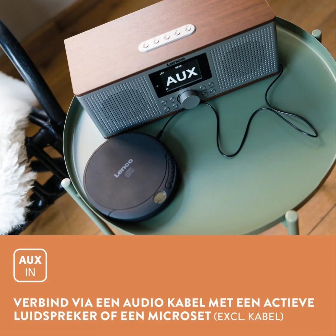 Lenco CD-010 Discman - Draagbare CD-speler - Zwart - afbeelding 6 van 6