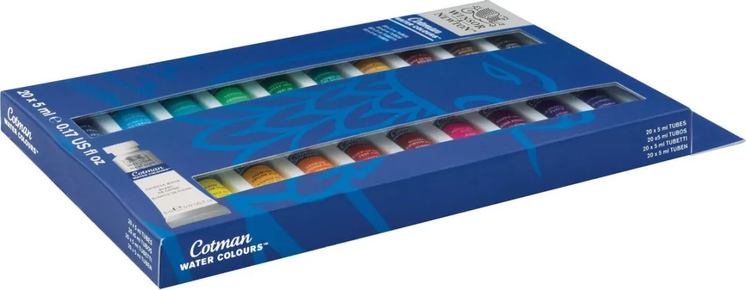 Winsor & Newton Cotman Aquarelverf Set 20x5ml - Essentiële Kleuren