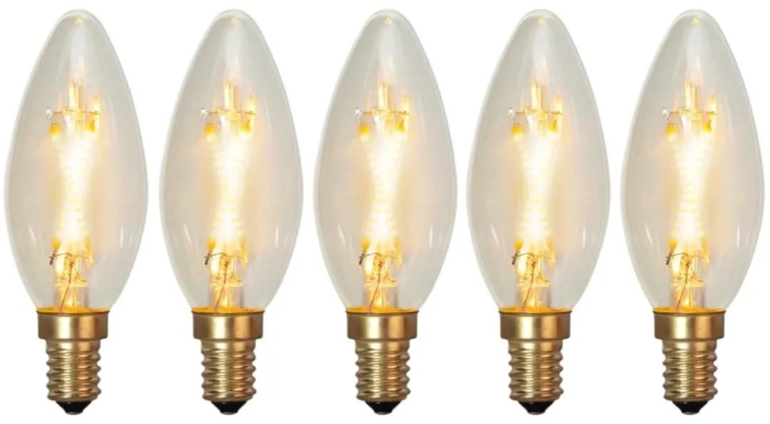 Star Trading Soft Glow Kaarslamp E14 0,5W - 5 Stuks