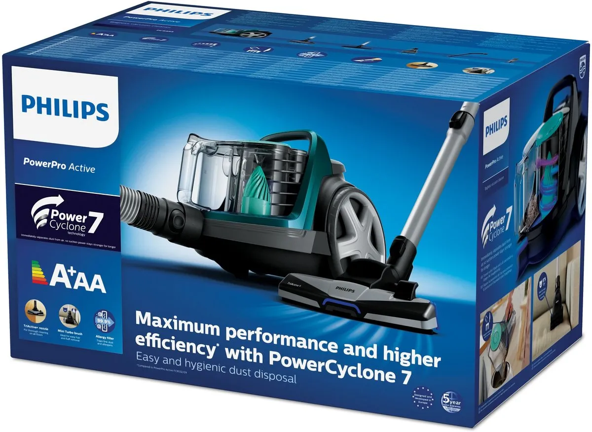 Philips PowerPro Active FC9555/09 Stofzuiger - Groen