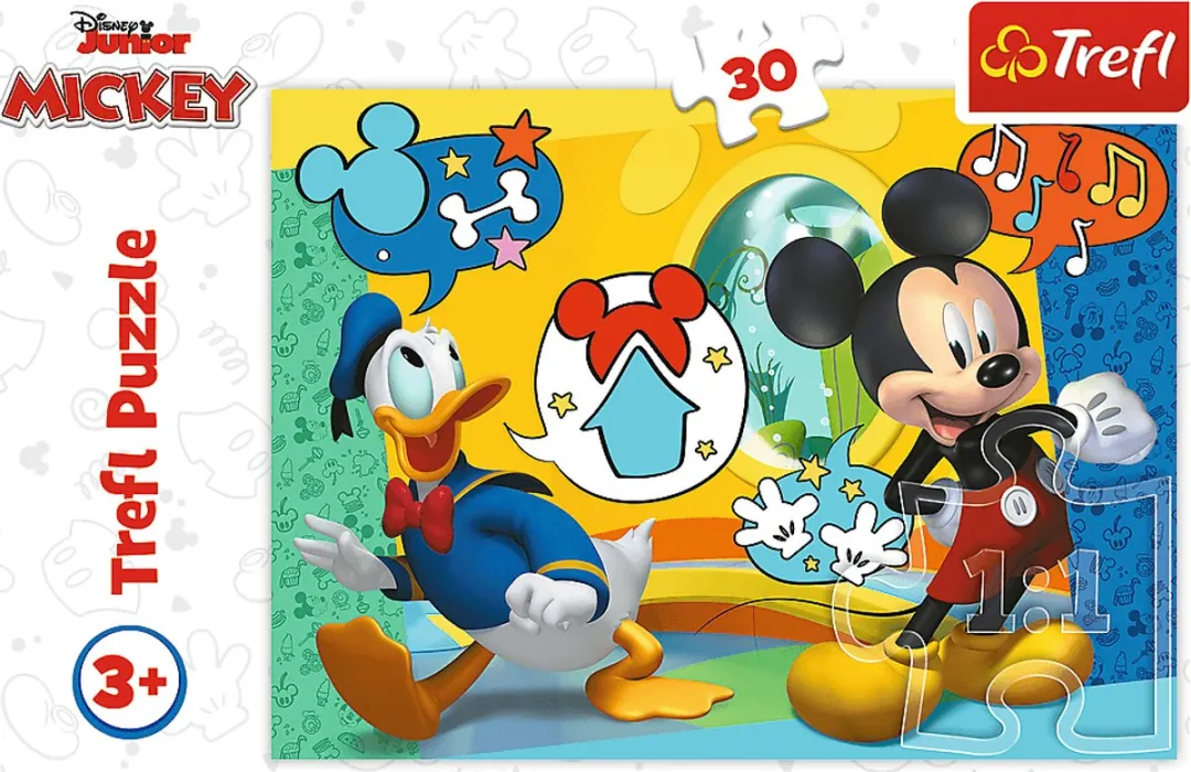 Trefl Mickey Mouse Puzzel 30 Stuks - 27x20cm - Multicolor