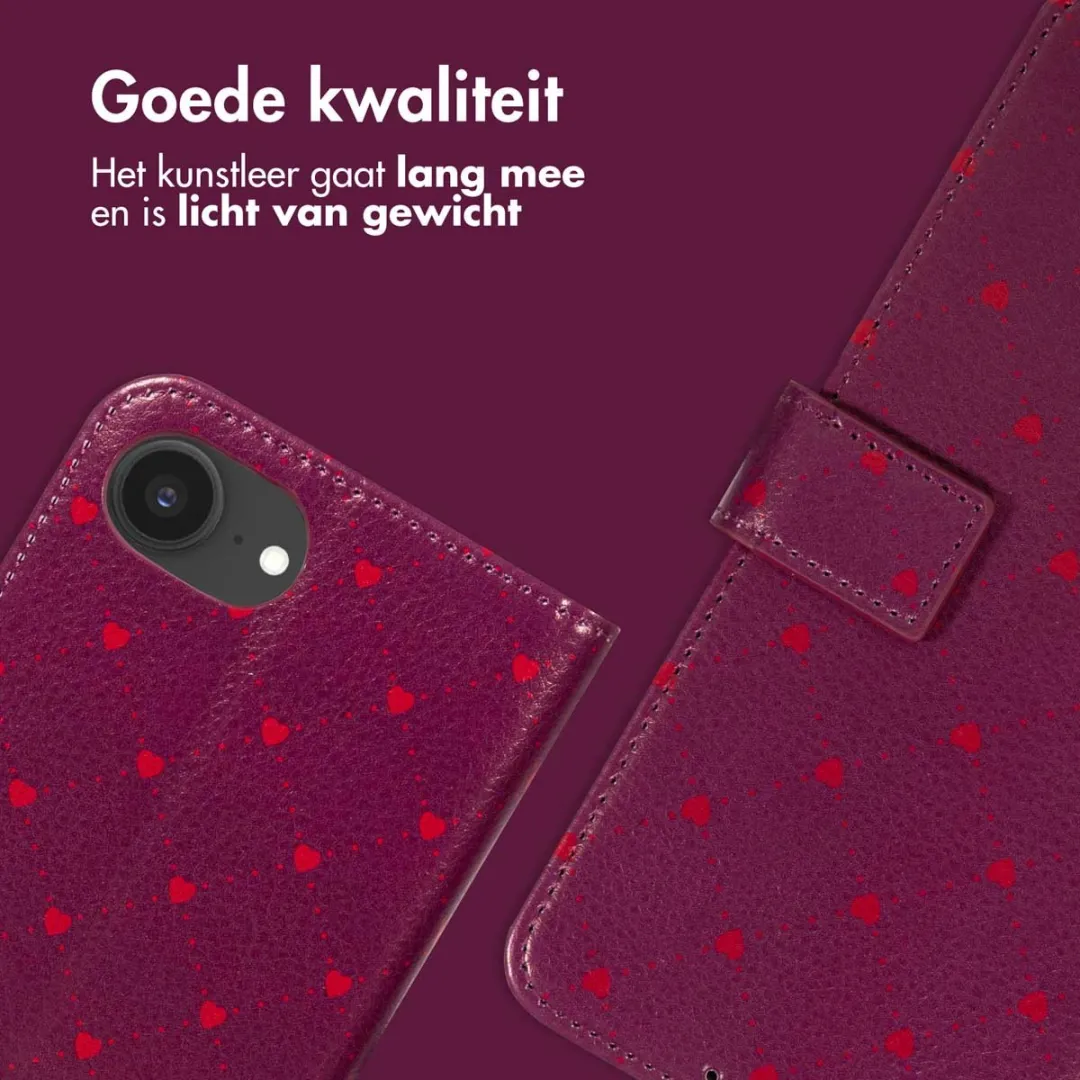 Imoshion iPhone 16e Hoesje - Crush Check Coral - 3 Pasjes