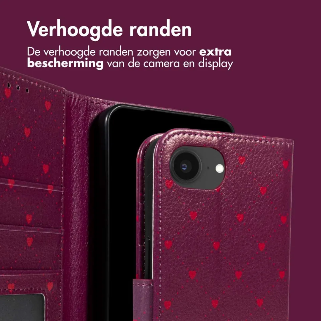 Imoshion iPhone 16e Hoesje - Crush Check Coral - 3 Pasjes