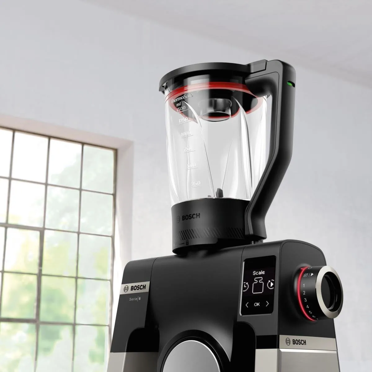 Bosch MUZ S6MX ThermoSafe Glazen Blender - 1,5L - Zilver