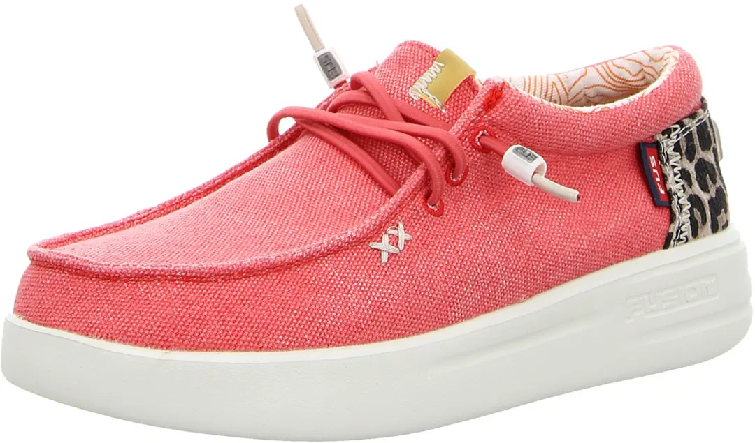 Fusion LILY washed canvas scarlet dames veterschoenen roze maat 40
