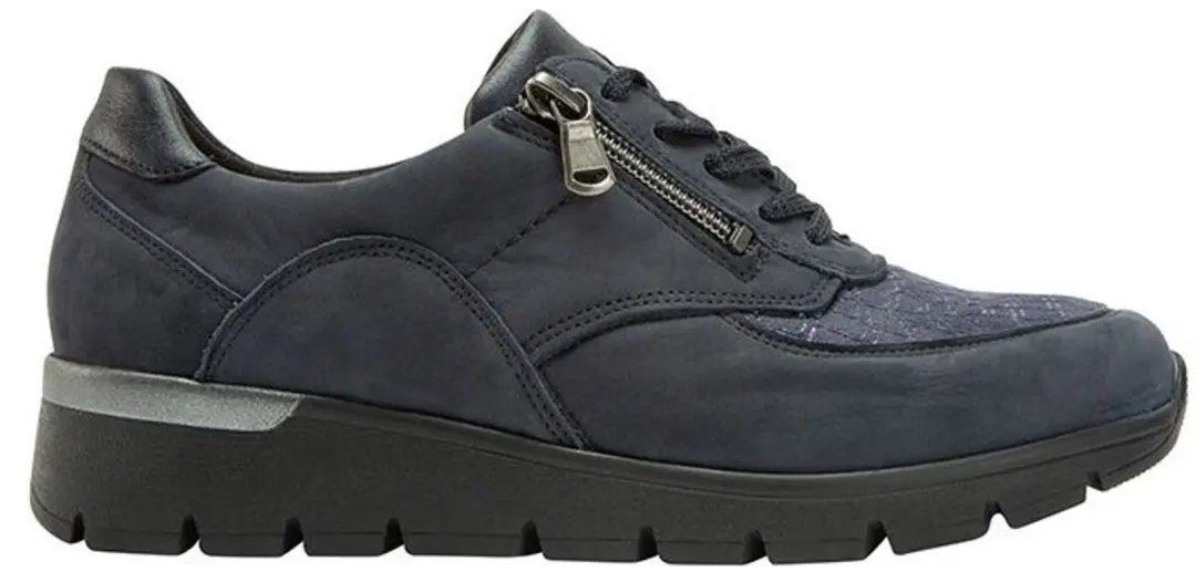 Waldläufer 626K02-311-194 dames veterschoenen blauw maat 44