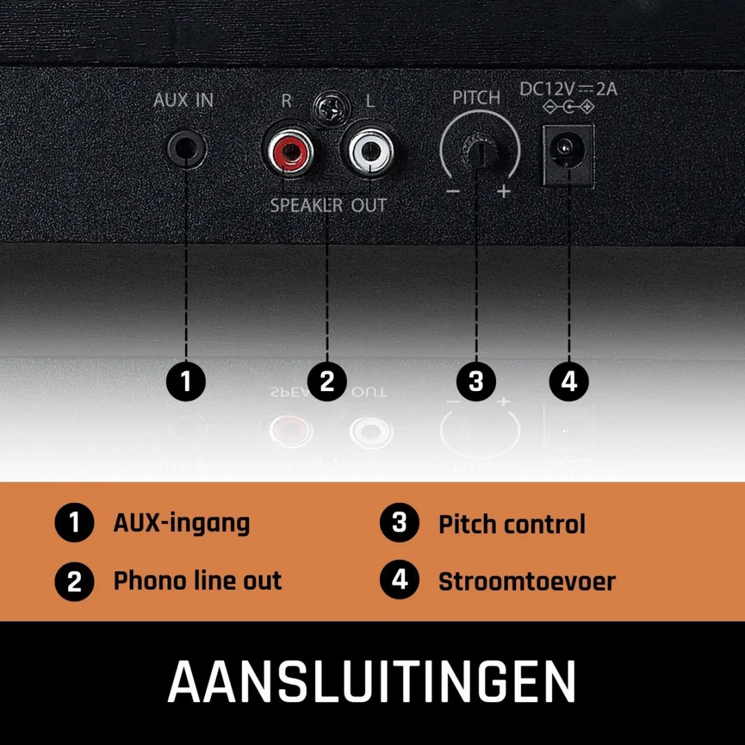 Lenco LS-101BK Platenspeler met Bluetooth - Zwart