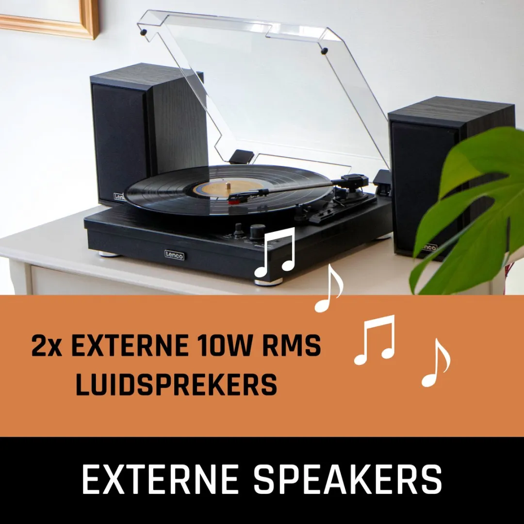 Lenco LS-101BK Platenspeler met Bluetooth - Zwart
