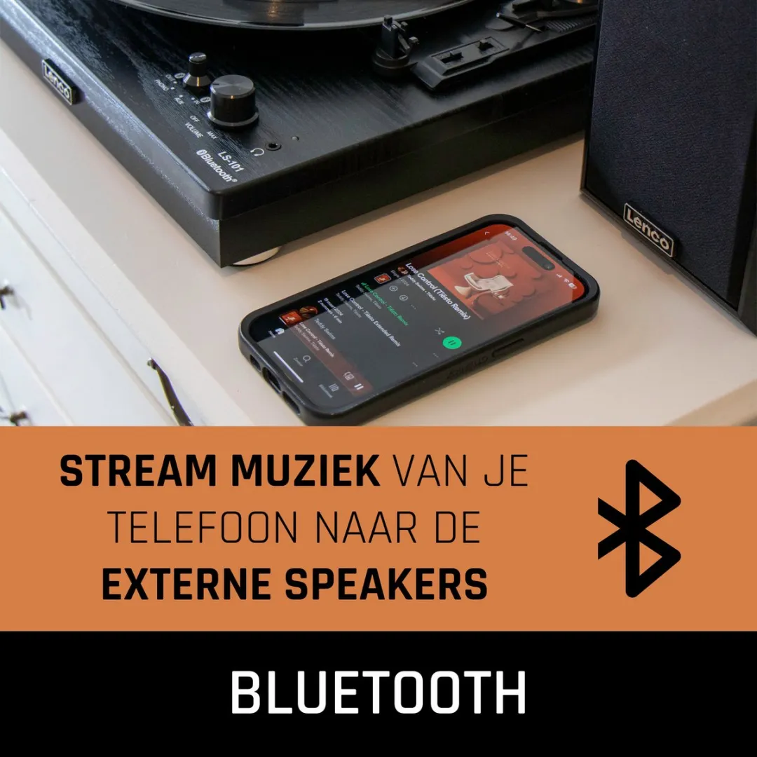 Lenco LS-101BK Platenspeler met Bluetooth - Zwart