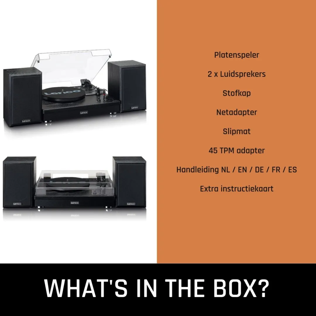 Lenco LS-101BK Platenspeler met Bluetooth - Zwart