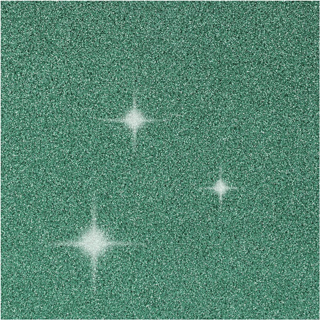 Creativ Company Glitter Kaarten & Enveloppen 10,5x15cm - Groen - 4 Stuks