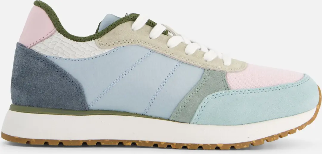 Woden Ronja Color Blocked Sneakers blauw Leer