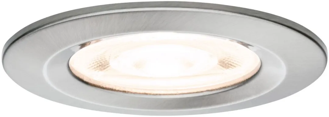 Paulmann Nova GU10 LED-inbouwlamp 4,9W 550lm 2700K - IP44 Staal geborsteld