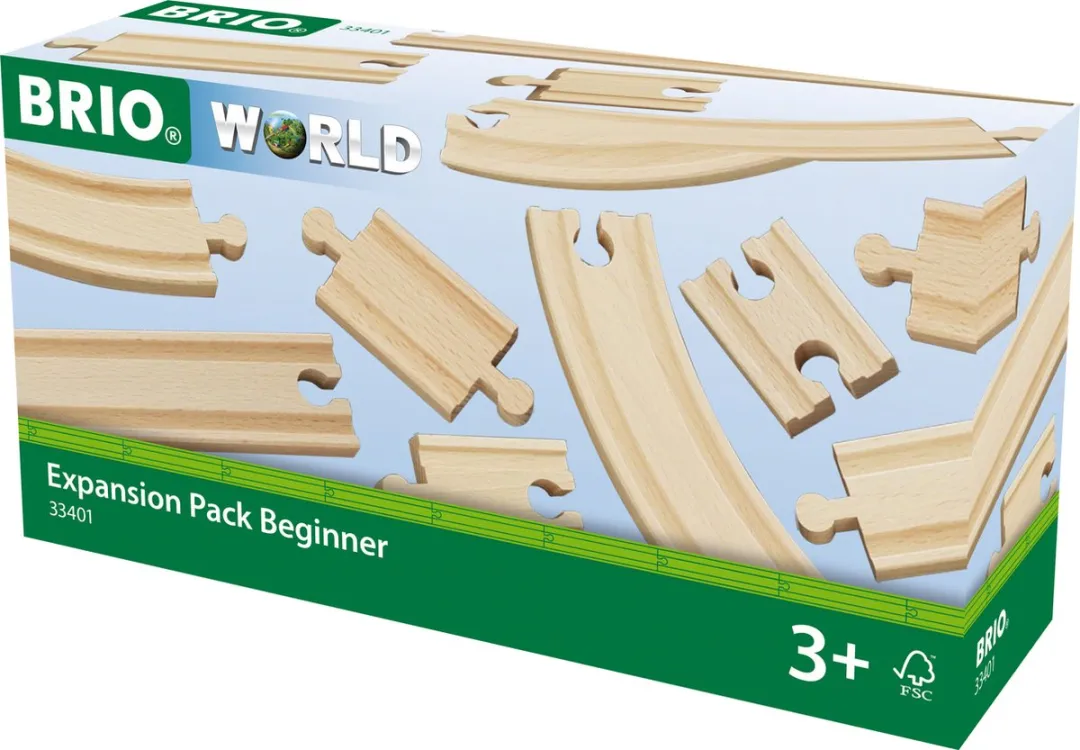 BRIO Rails Uitbreidingsset 33401 - 2 Stuks - Bruin