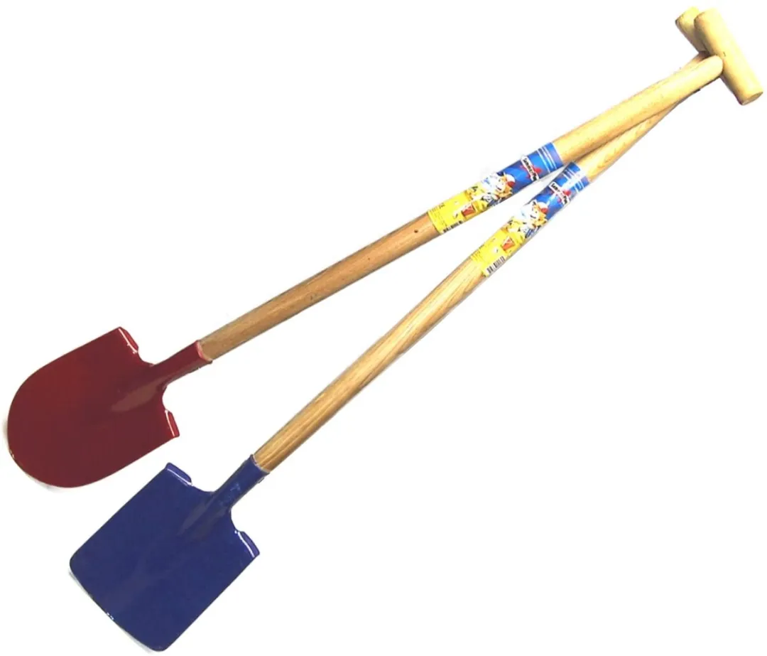 HOT Sports + Toys kinder Schep houten steel / metaal, punt 80 cm.