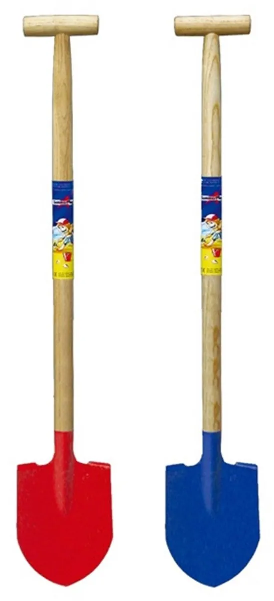 HOT Sports + Toys kinder Schep houten steel / metaal, punt 80 cm.