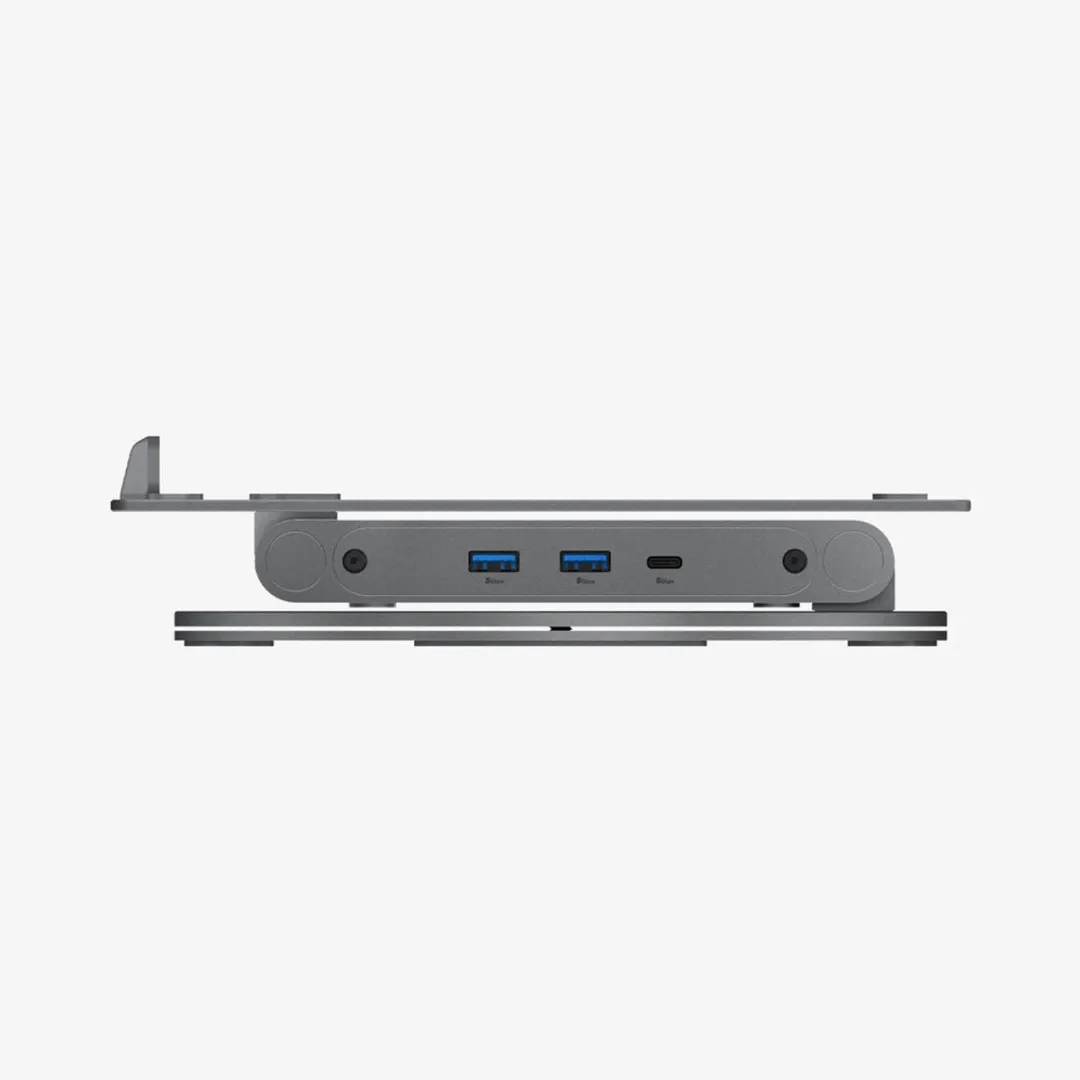 Spigen LD204H + Hub 6-in-1 AMP08885 - MacBook - 6 Poorten USB-C - Grijs - afbeelding 6 van 6