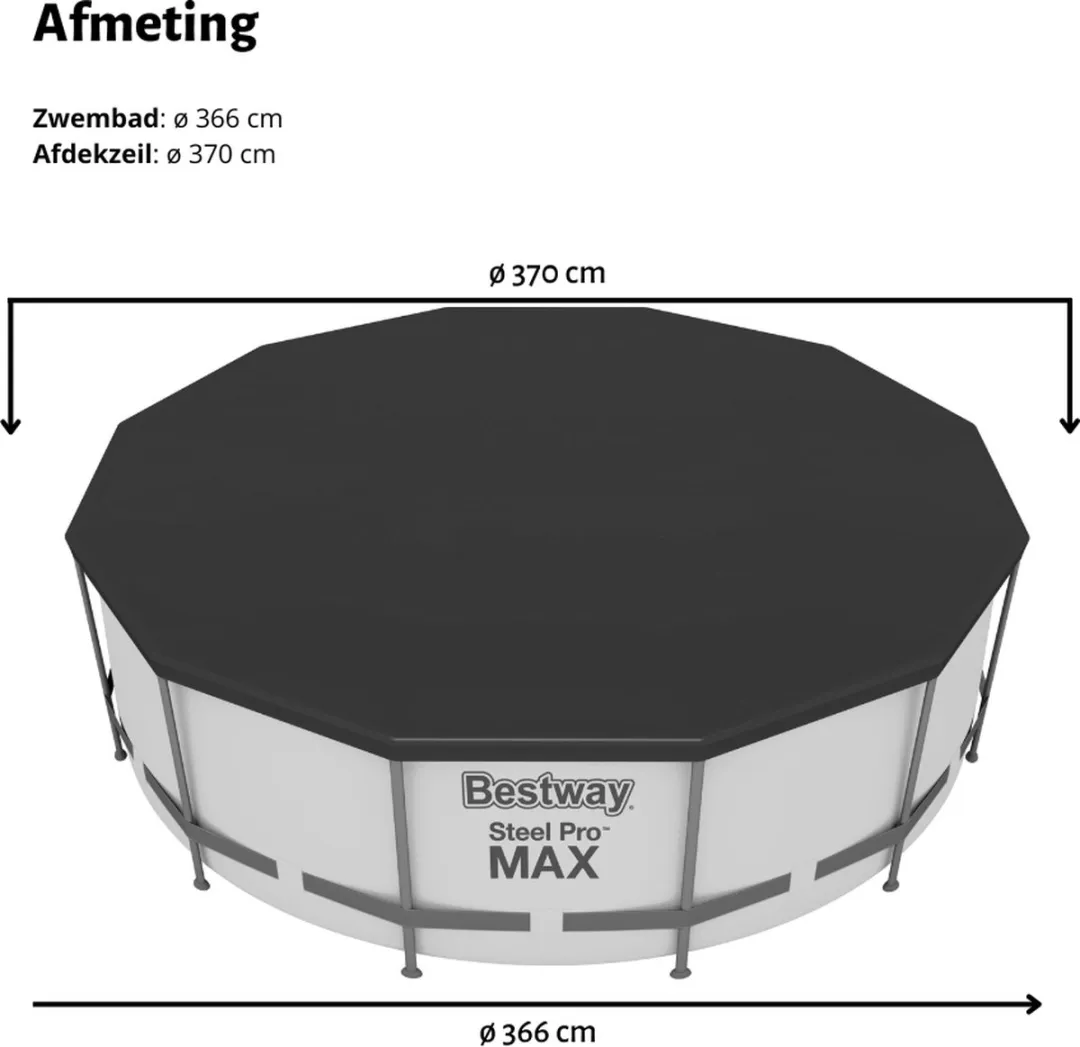 Bestway Fast Set Rond Zwembad 366x76cm - Blauw - 5377L - afbeelding 6 van 6