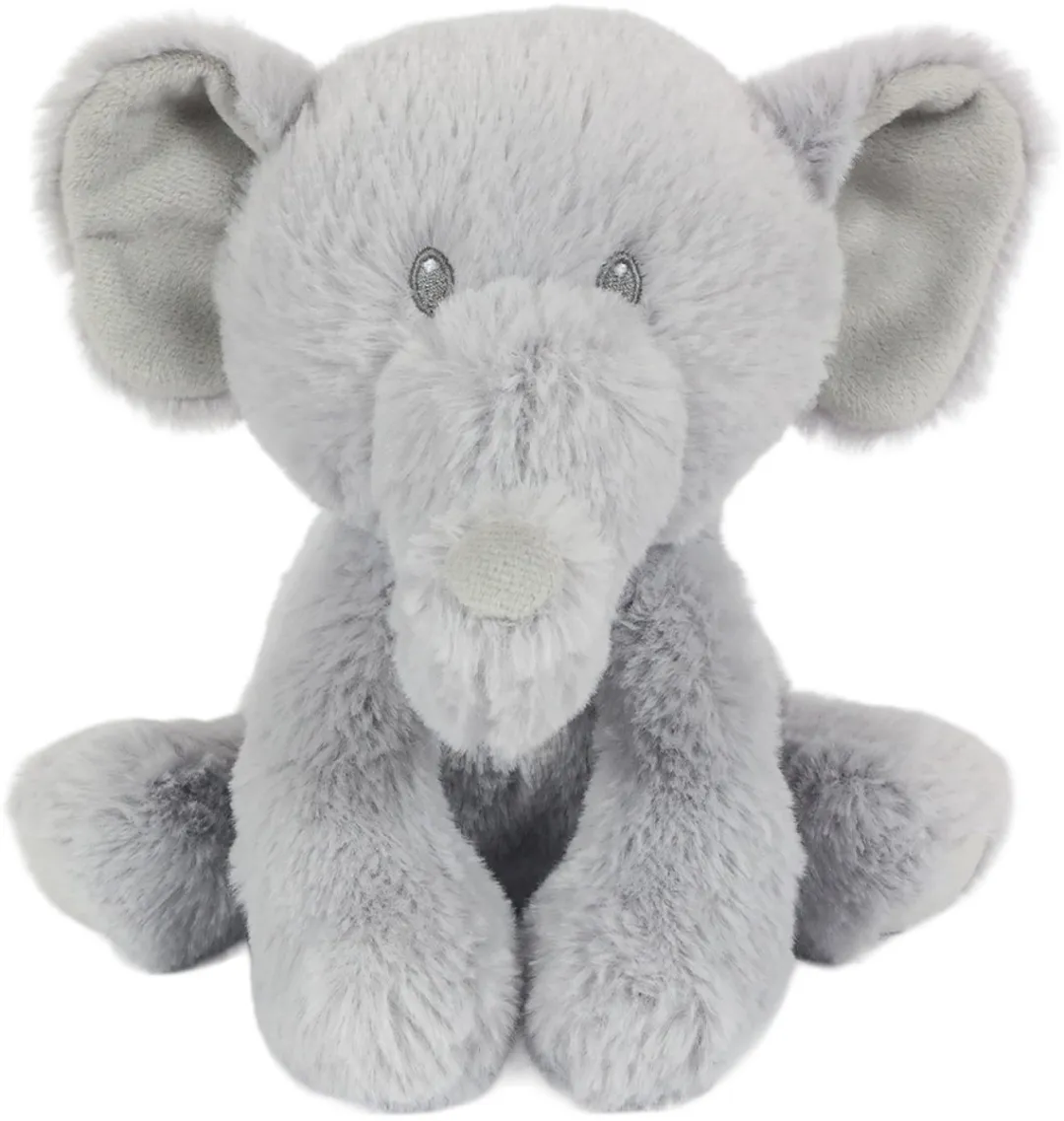 PIA Soft Toys Pluche Olifant Knuffel Zittend 19cm - Grijs