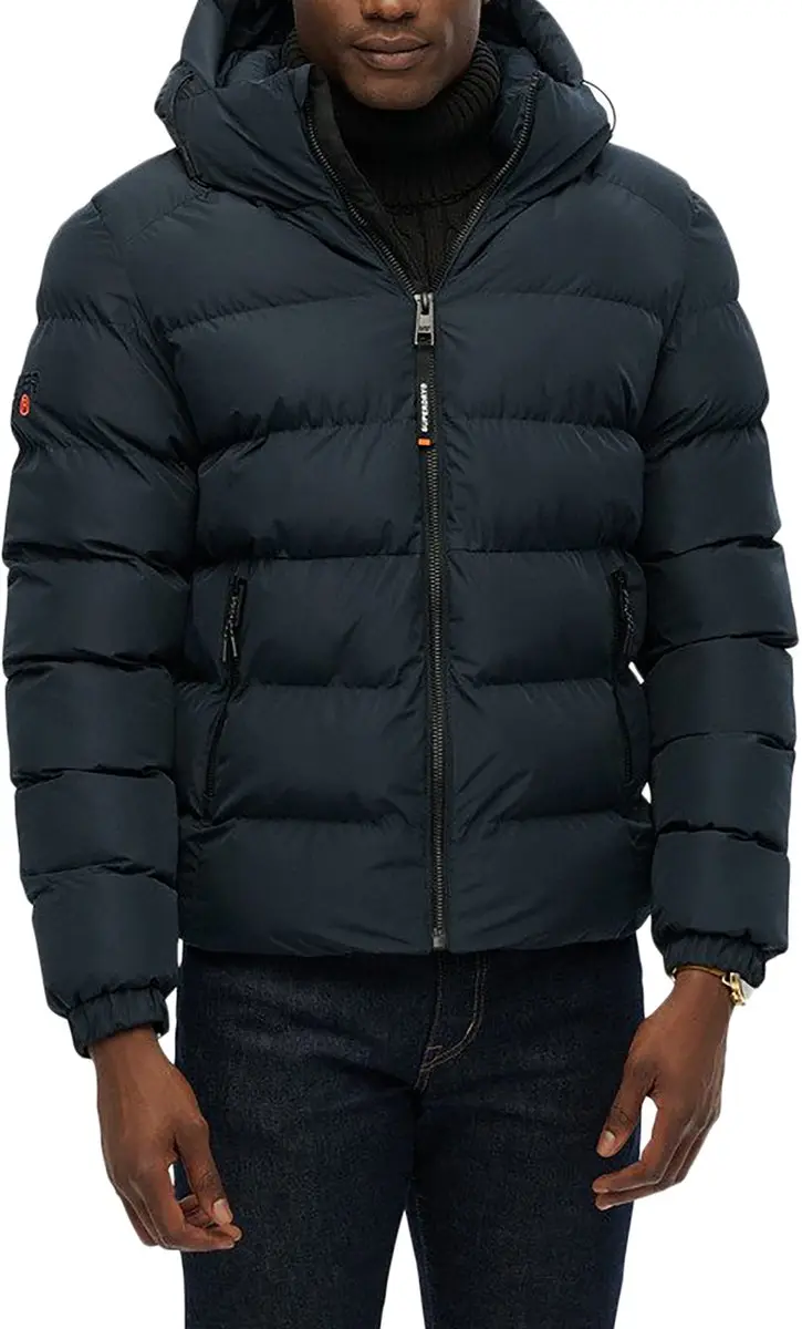 Superdry Sports Puffer Jack met Capuchon - Eclipse Navy - afbeelding 6 van 6