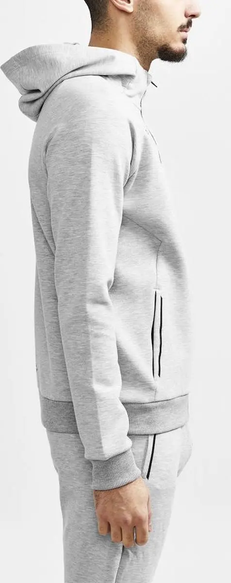 Craft Core Soul Full Zip Hood Heren - Grey Melange - XXL - afbeelding 3 van 6
