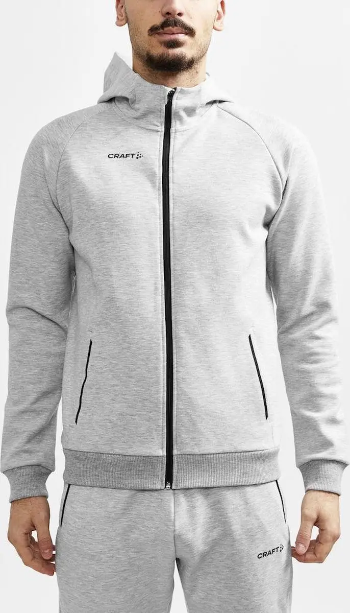 Craft Core Soul Full Zip Hood Heren - Grey Melange - XXL - afbeelding 2 van 6