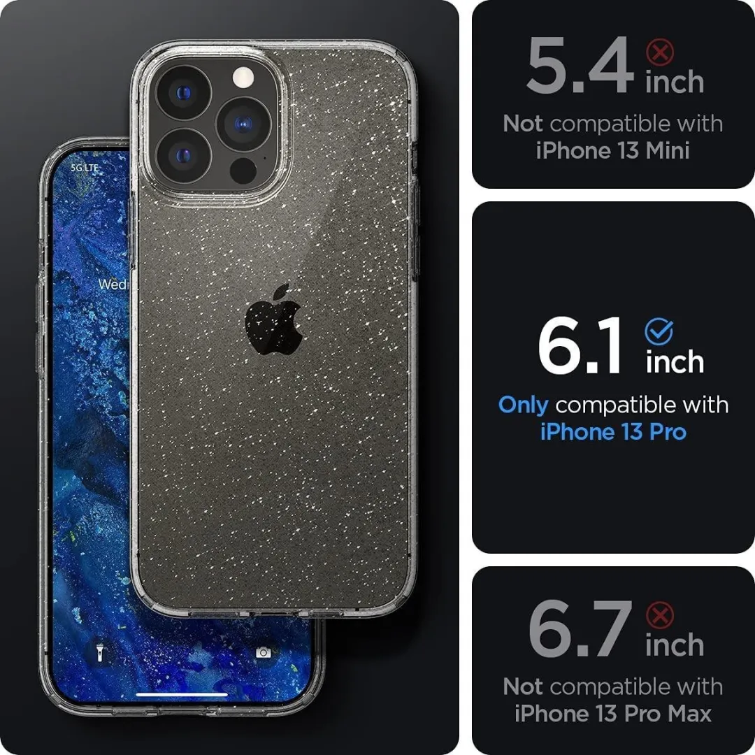 Spigen Liquid Crystal Glitter TPU Hoesje 48100 - iPhone 13 Pro