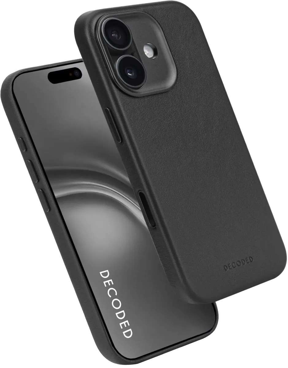 Decoded Hoesje iPhone 17 - Premium ECCO Leer - MagSafe - Zwart